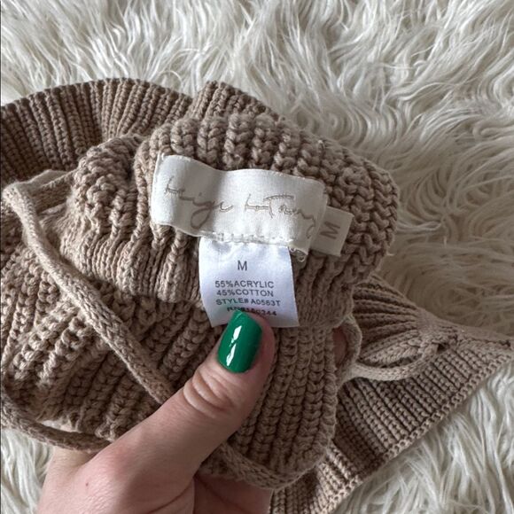 Tan Ribbed Knit Tube Top - Picture 3 of 4